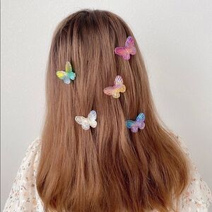 Hairpin Butterflies Acrylic side clip ! Super cute